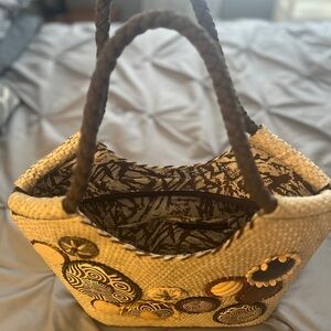 Stylish Beige and Brown Women's Handbag